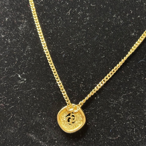 Authentic Christian Dior Gold-Tone Necklace Gold Pendant Necklace - Picture 6 of 6